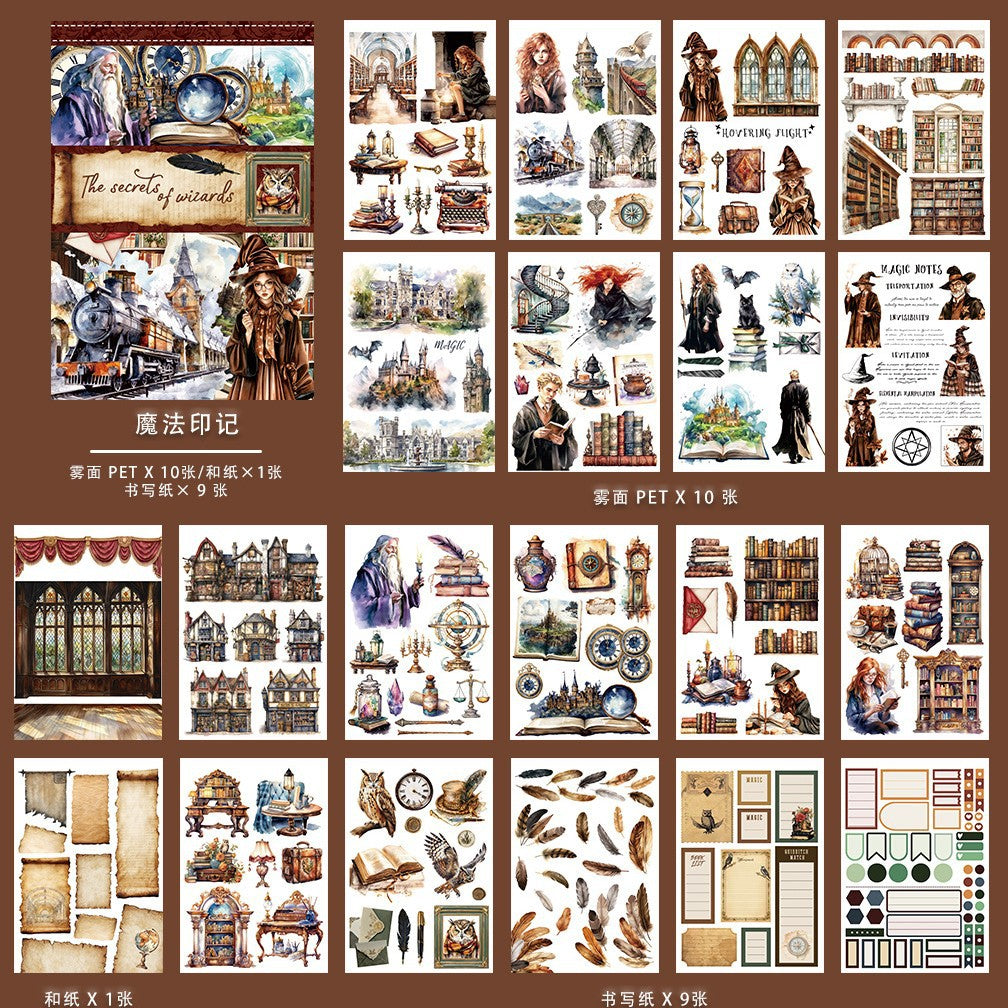 Magic Retro Art PET Sticker Book – European Character & Fairy Tale - ViktaShop