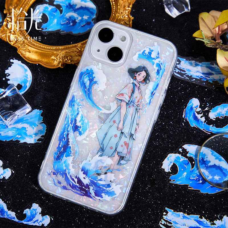 Natural Water Series PET Stickers - 20 Pcs