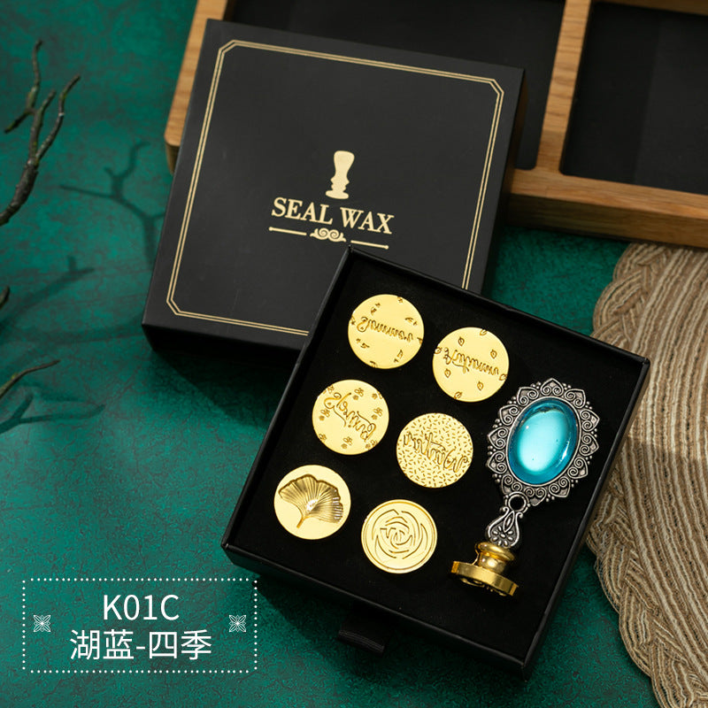 Retro Fire Paint Seal Gift Box Set – Full Artistic Wax Seal Kit, Wholesale - ViktaShop