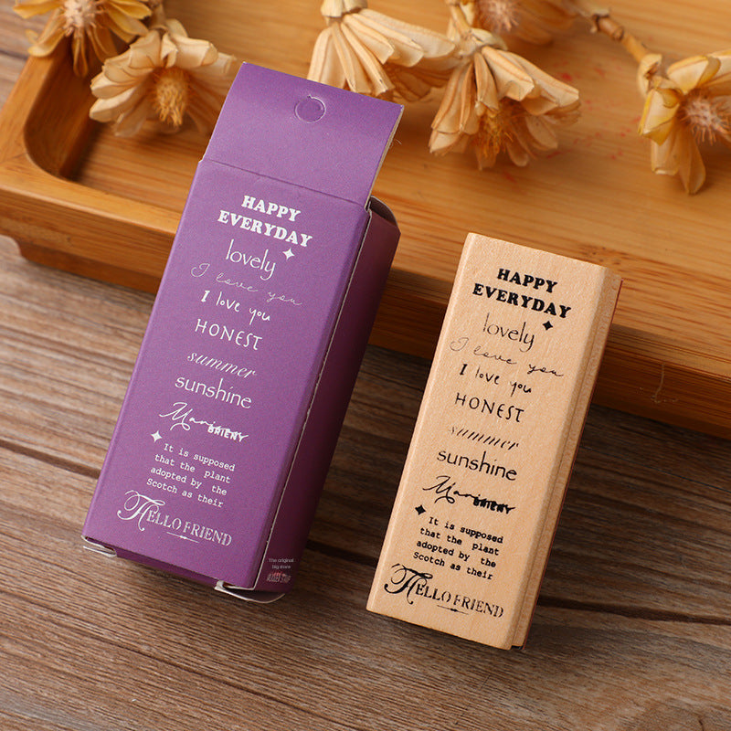 Wooden Stamp – Botanical & Girl Designs, 6 Options - ViktaShop