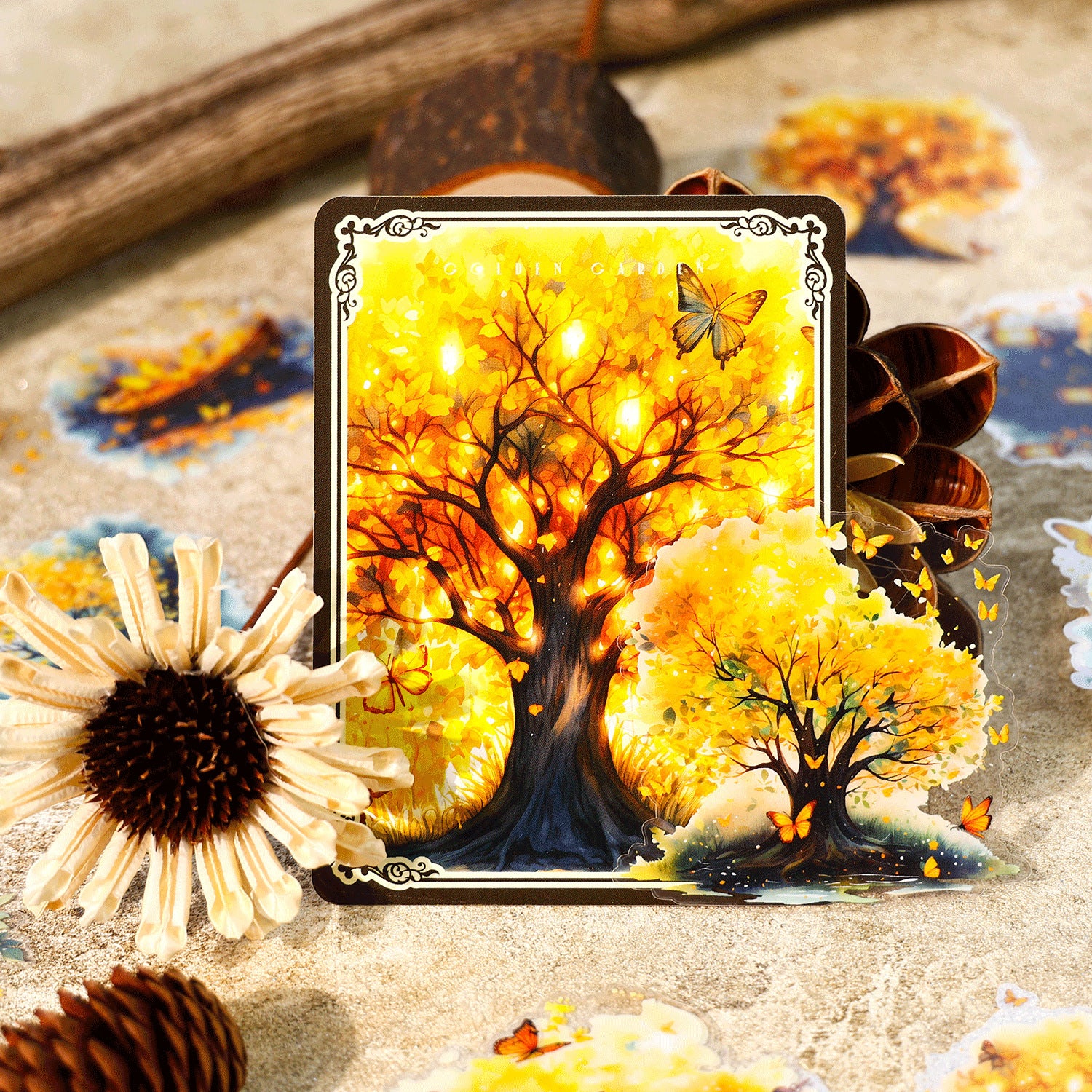 Ancient Forest PET Sticker Pack - Secret Garden Series, 20 Pcs - ViktaShop