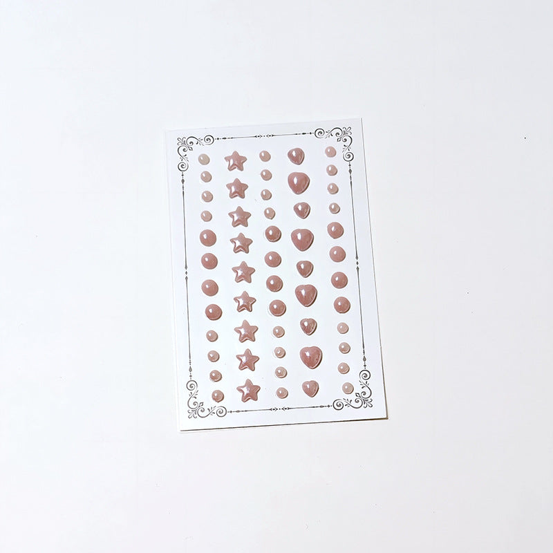 Love Star Ceramic & Pearl Stickers Decorative, 2 Pcs - ViktaShop