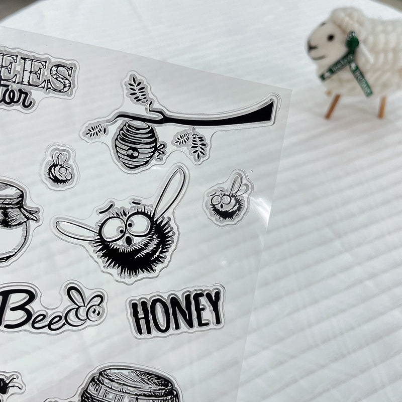 Bee Transparent Silicone Stamp – DIY PVC Children's Journal Decorative Seal - ViktaShop