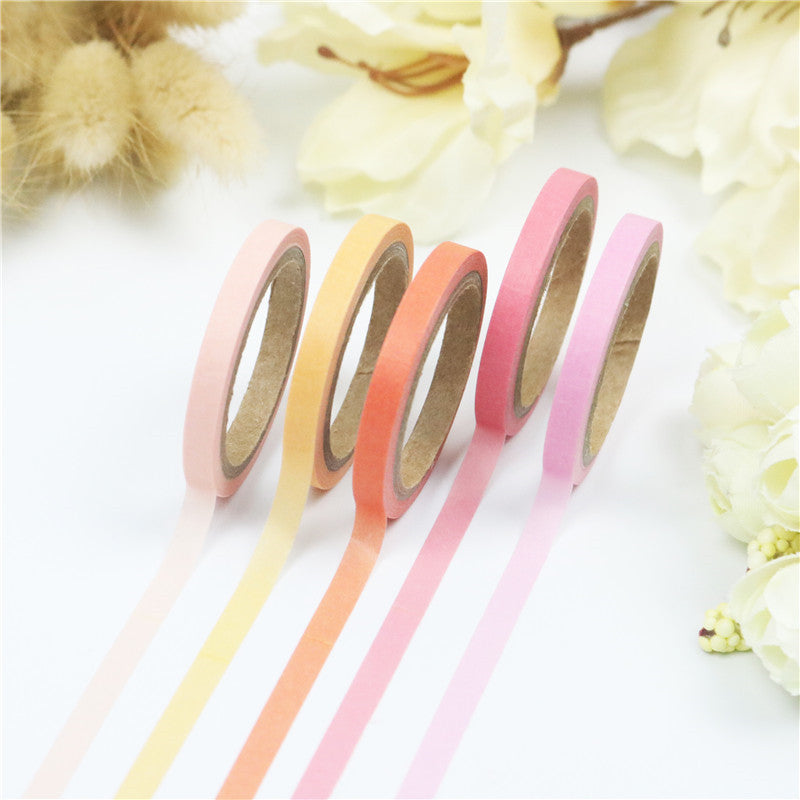 Solid Color Thin Washi Tape Set, 3 Options - ViktaShop