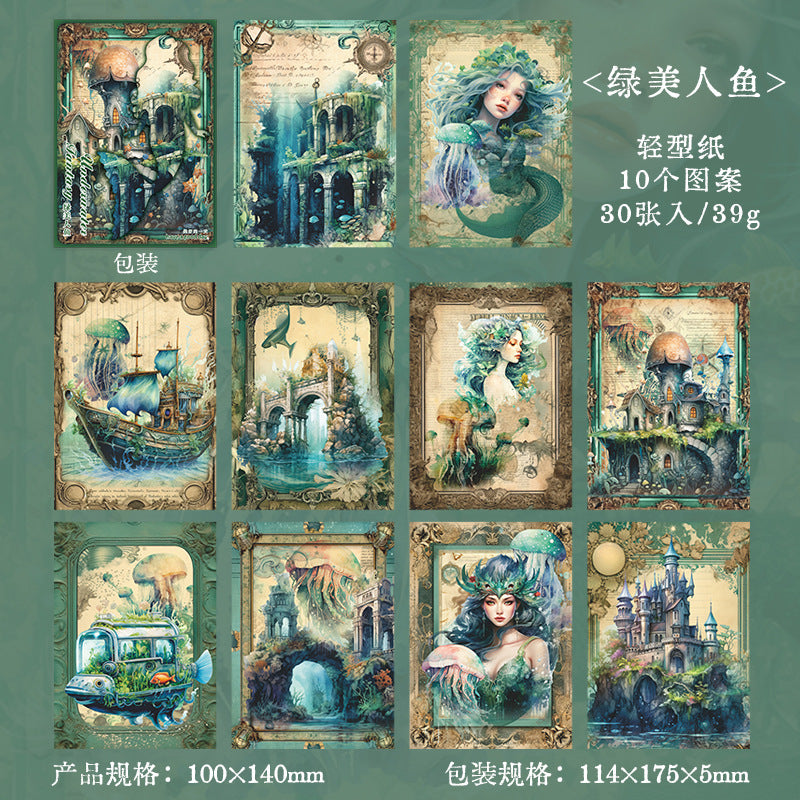 Underwater Fantasy Series - Material Paper, 10 Pcs - ViktaShop