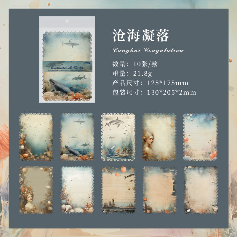 Fantasy Adventure Hollow Border Material Paper – Retro Style Letter Base Paper - ViktaShop