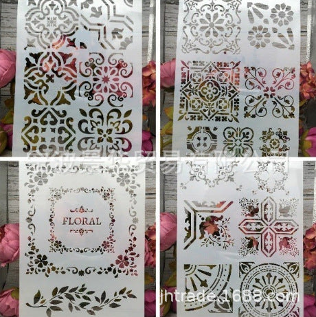 Plastic Stencil Template – Butterfly, Tree, Leaf, and Flower Spray Design, 6 Options - ViktaShop