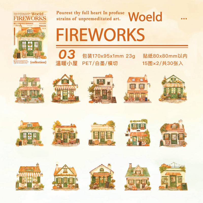 House Landscaping PET Stickers, 30 Pcs - ViktaShop