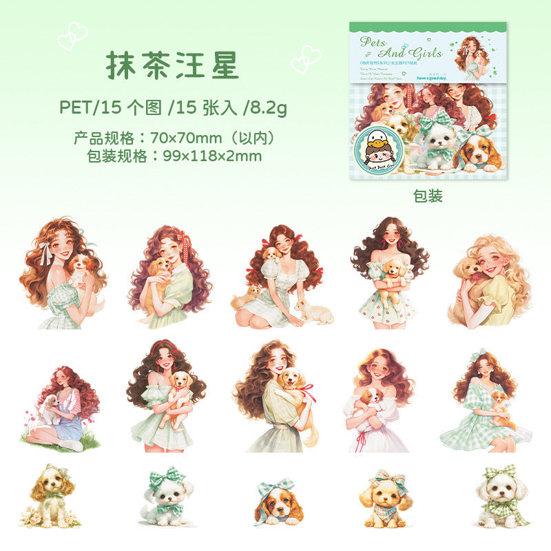 Girls Theme PET Stickers - Strawberry, Meow Claw & More - ViktaShop