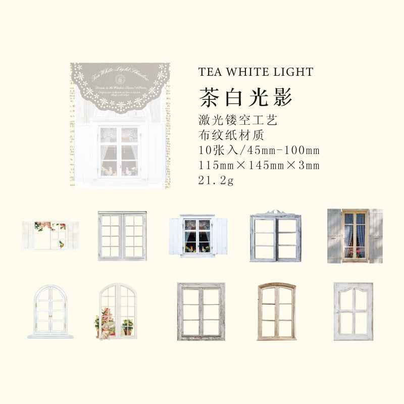 Vintage Hollow Flower Window Stickers, 10 Pcs