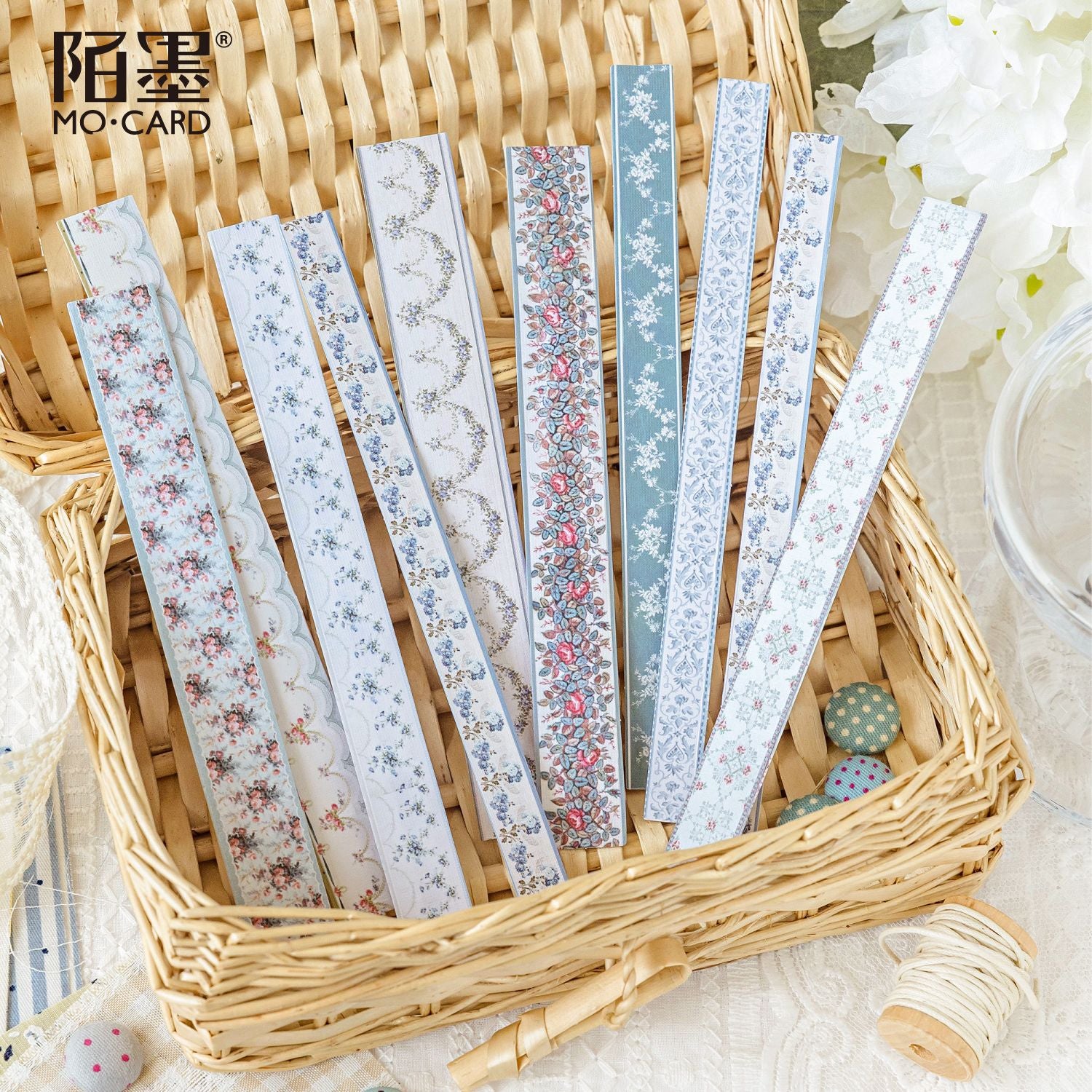 White Kraft Paper Hard Card Sticker - Corridor Series, 20 Pcs - ViktaShop