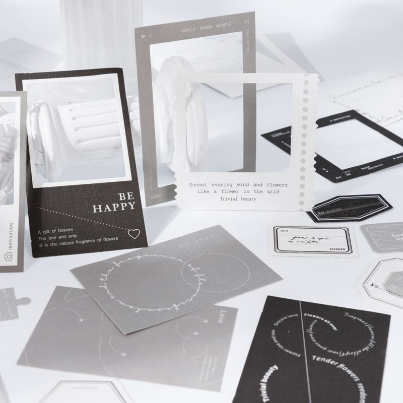 Black and White Silent Series Note Paper - 1 Set - ViktaShop