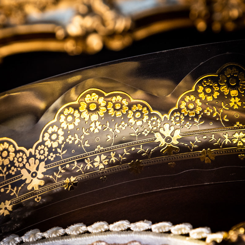 Lace PET Tape – Gold-Stamped Flashing Series, 2m - ViktaShop