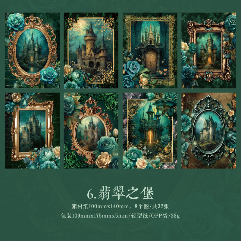 Retro Material Paper – Baroque Dream Series, 6 Options - ViktaShop