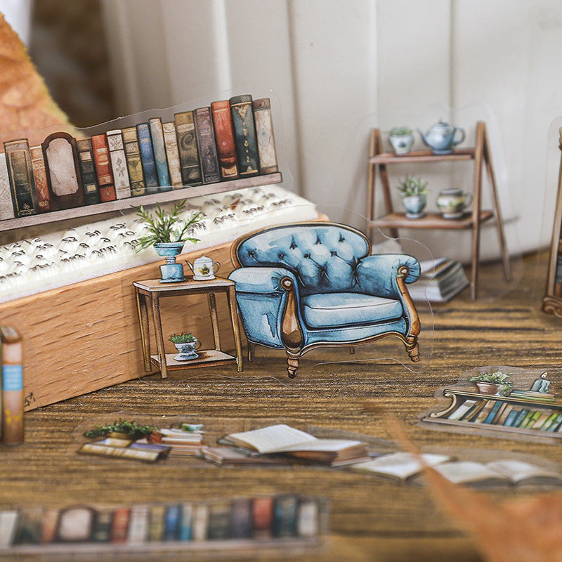 Paper PET Stickers - Leisurely Life Series, 30 Pcs - ViktaShop