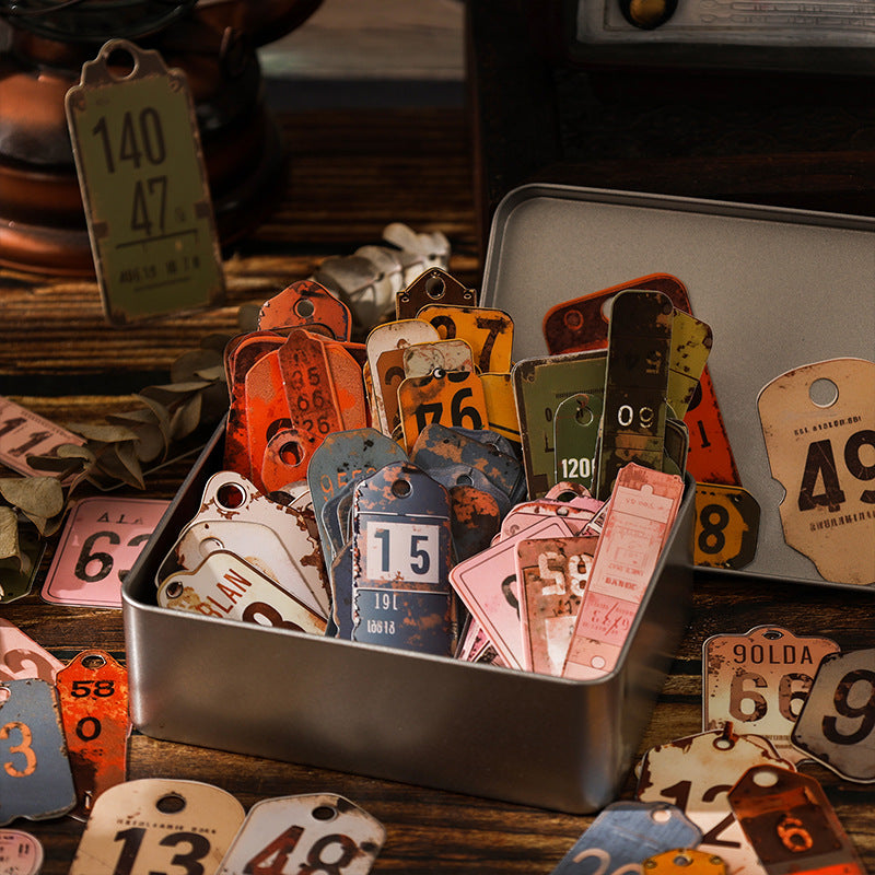 Retro Number Label Stickers – Digital Deconstruction Series - ViktaShop