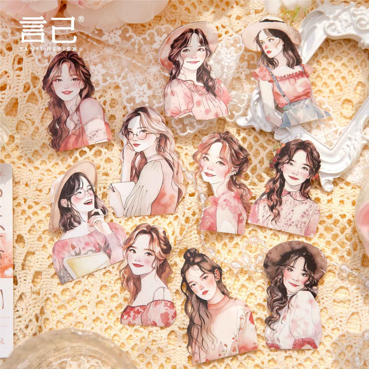 Beautiful Series Laser Sticker Bag - Confession & More - 10 pcs