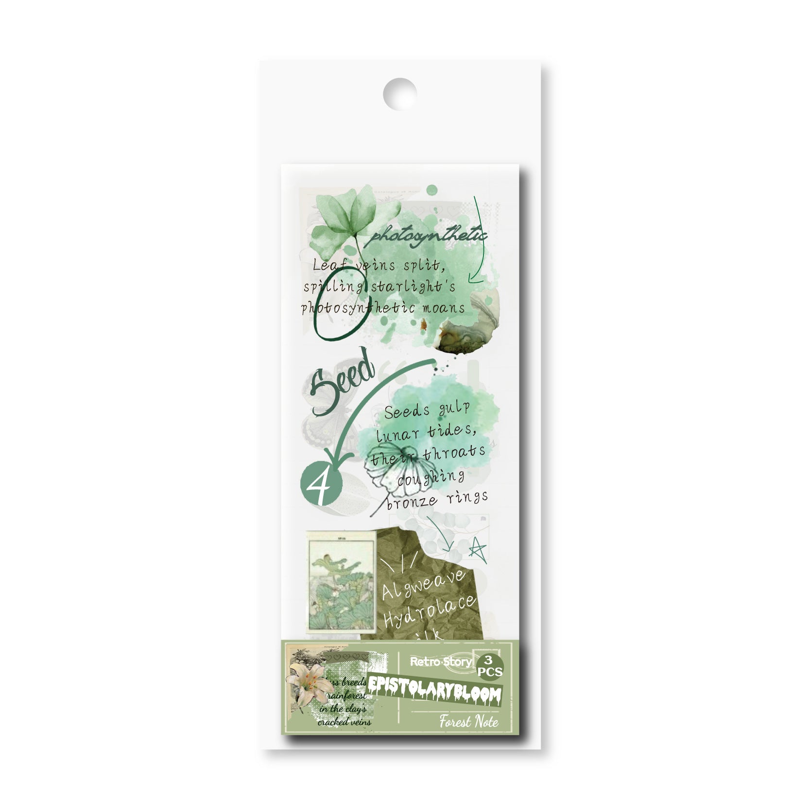 Transfer Stickers – Love Letter Whisper Series, Plant Theme, 6 Options - ViktaShop