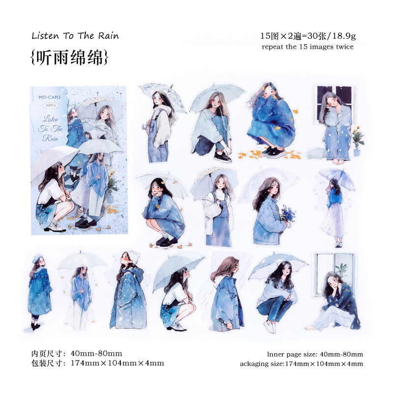 Rain Sound Overture Series PET Stickers - ViktaShop