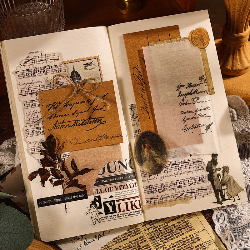 Wooden Stamp Set – 8 Retro English Letters - ViktaShop