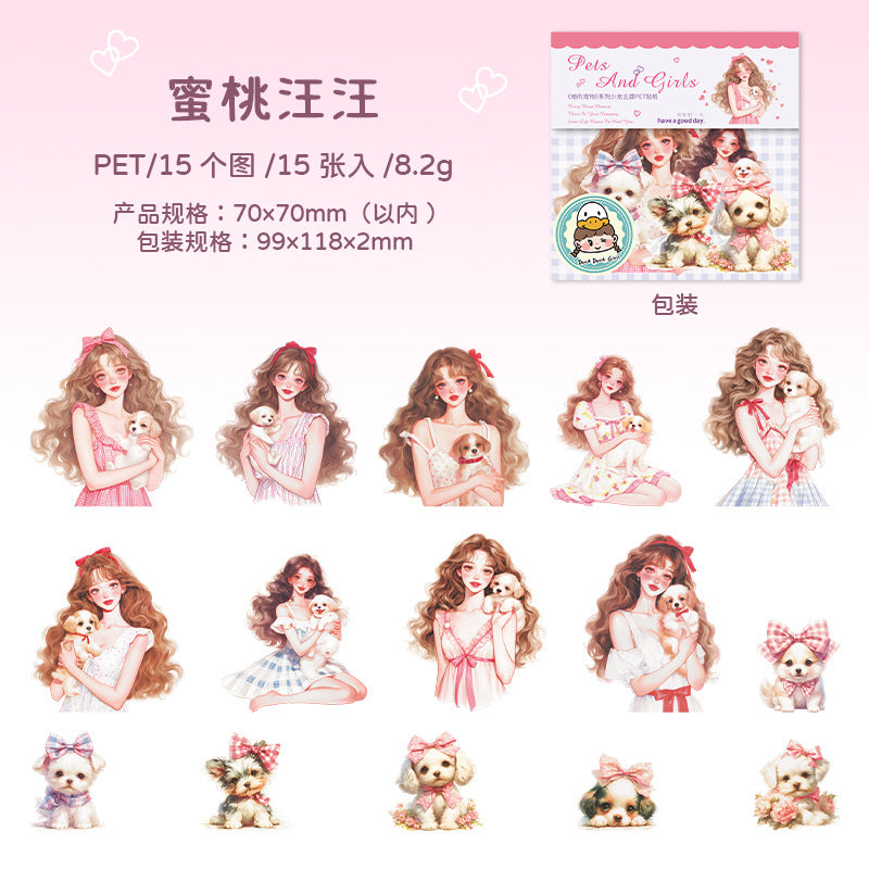 Girls Theme PET Stickers - Strawberry, Meow Claw & More - ViktaShop