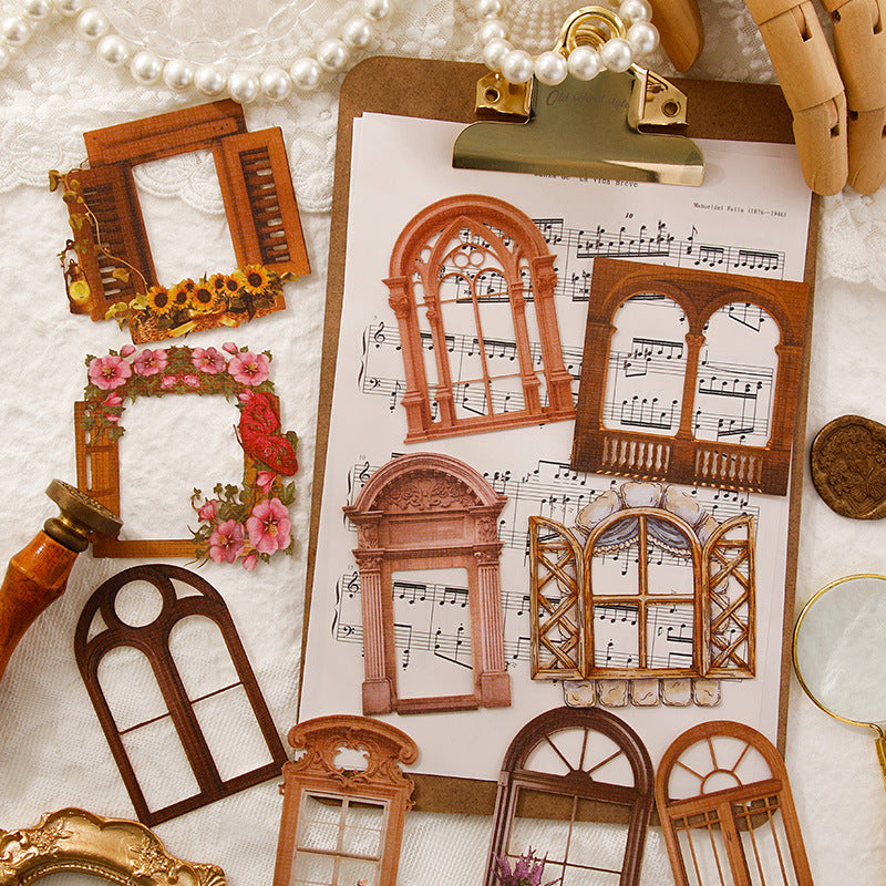 Window Series Material Paper - Old Dream Lattices, 4 Options - ViktaShop