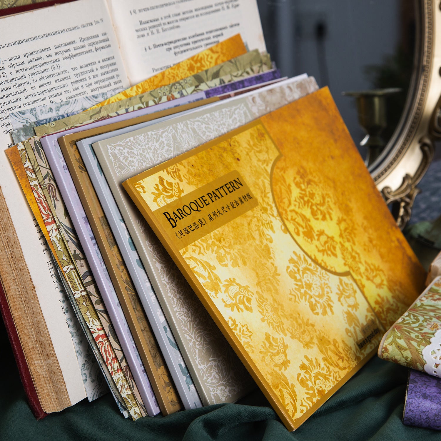 Material Paper – Baroque Series, Large Size, 3 Options - ViktaShop