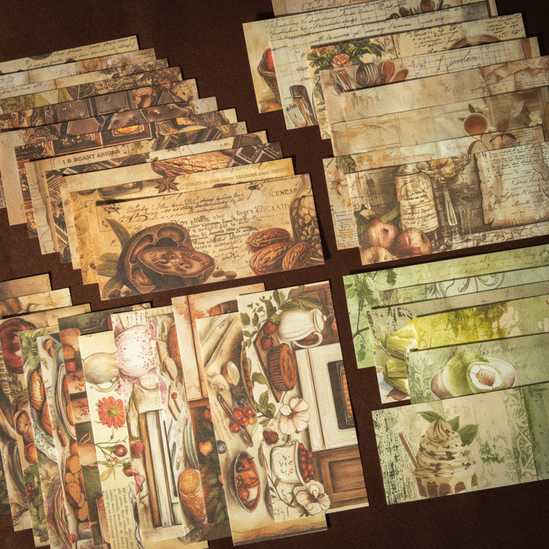 Boxed Double Material Die-Cut – Music Box & Chocolate Theme, 50 Pcs - ViktaShop