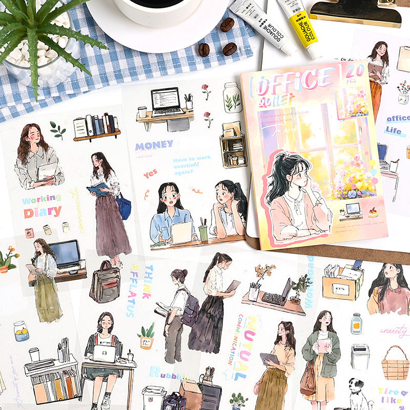 Chasing Ordinary Die-cut PET Stickers, 20 Pcs - ViktaShop