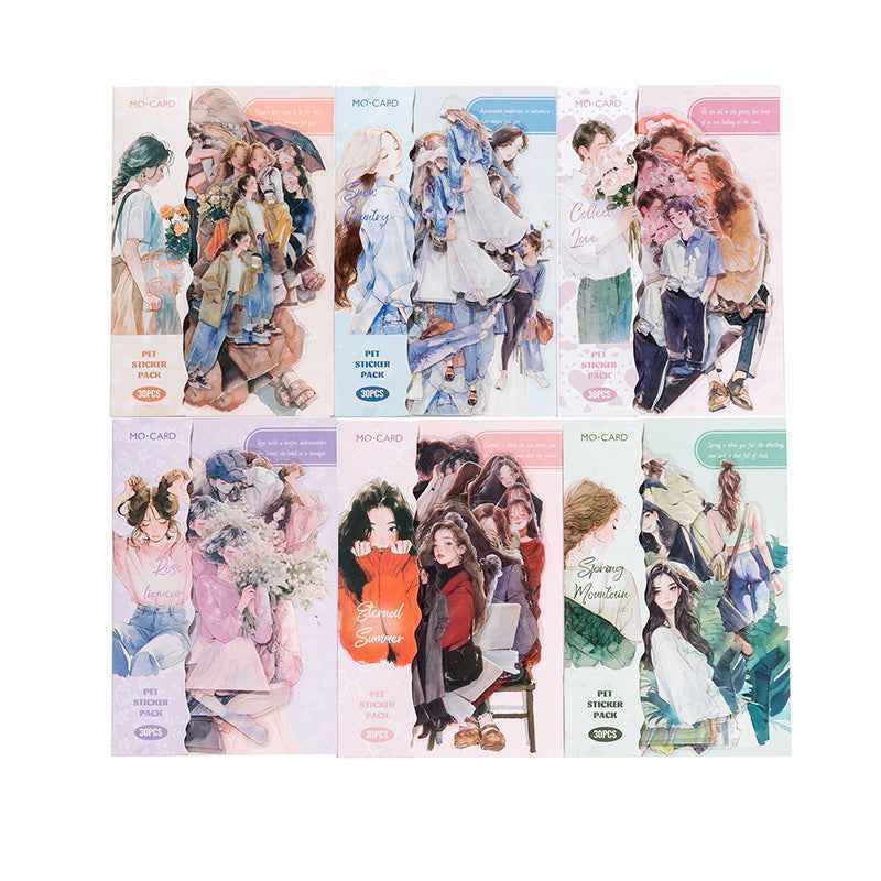 Happy Girl Series PET Stickers
