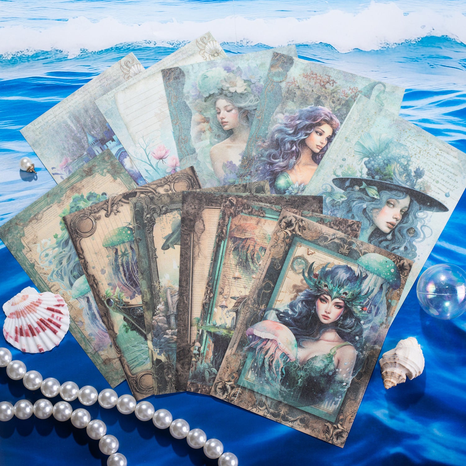 Underwater Fantasy Series - Material Paper, 10 Pcs - ViktaShop