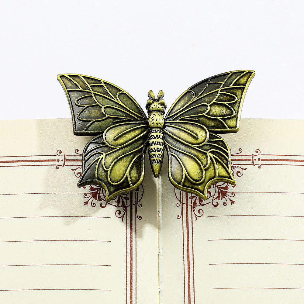 Vintage Metal Butterfly Bookmark – Bronze Page Clip - ViktaShop