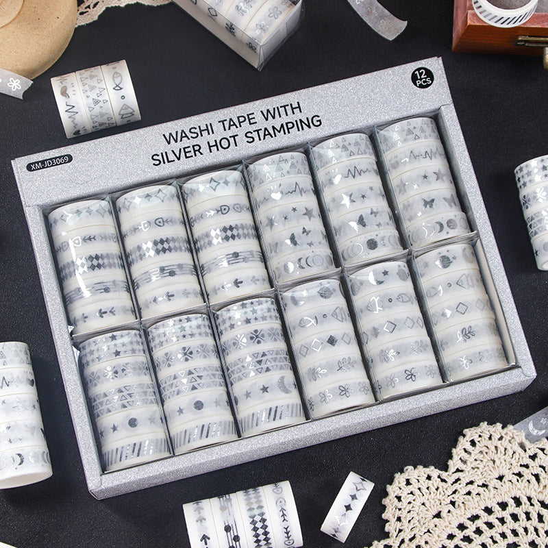 Washi Tape With Gold Hot Stamping, 2m - ViktaShop