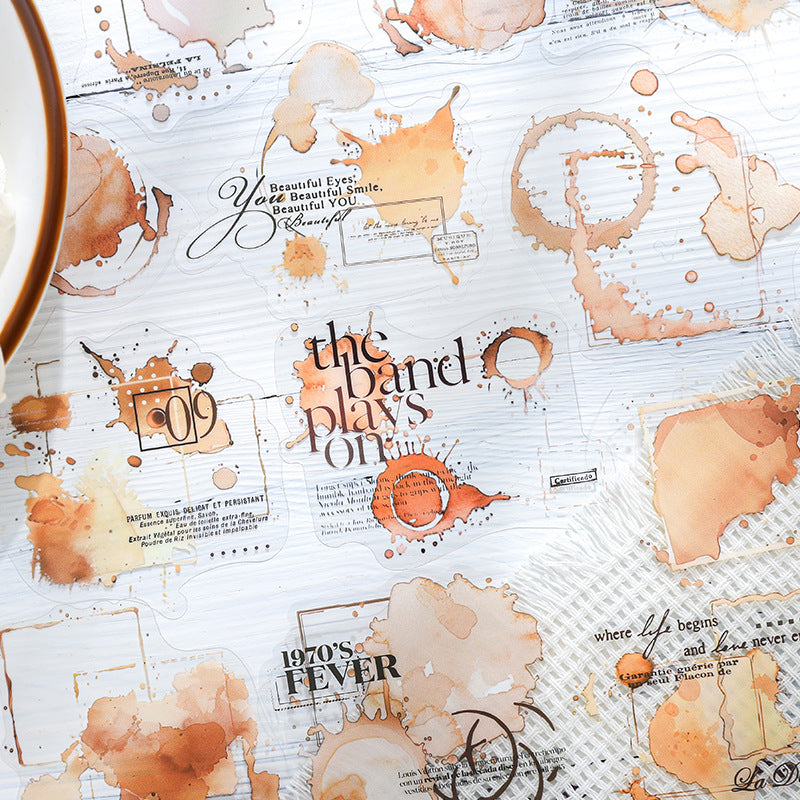 Pen Tip Trace PET Sticker Pack - White Ink Smudge, 6 Options - ViktaShop