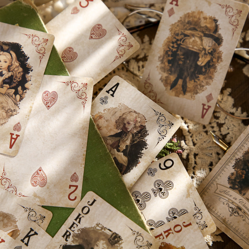 Poker Cards - Retro Alice Series Animal Puzzle Theme, 55 Pcs - ViktaShop