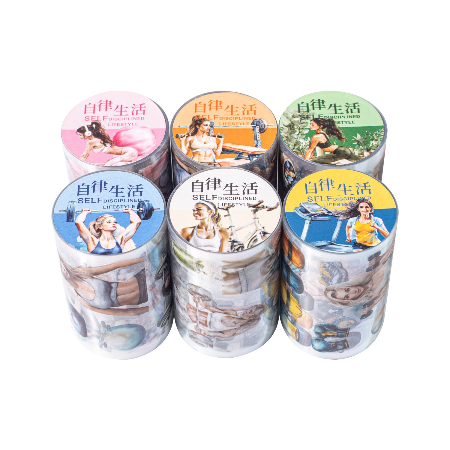 Self-discipline Life Series – Sports Girls Landscape PET Tape, 2m - ViktaShop