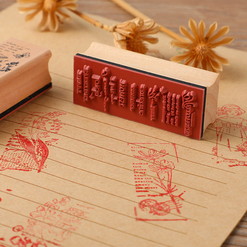 Wooden Stamp – Botanical & Girl Designs, 6 Options - ViktaShop