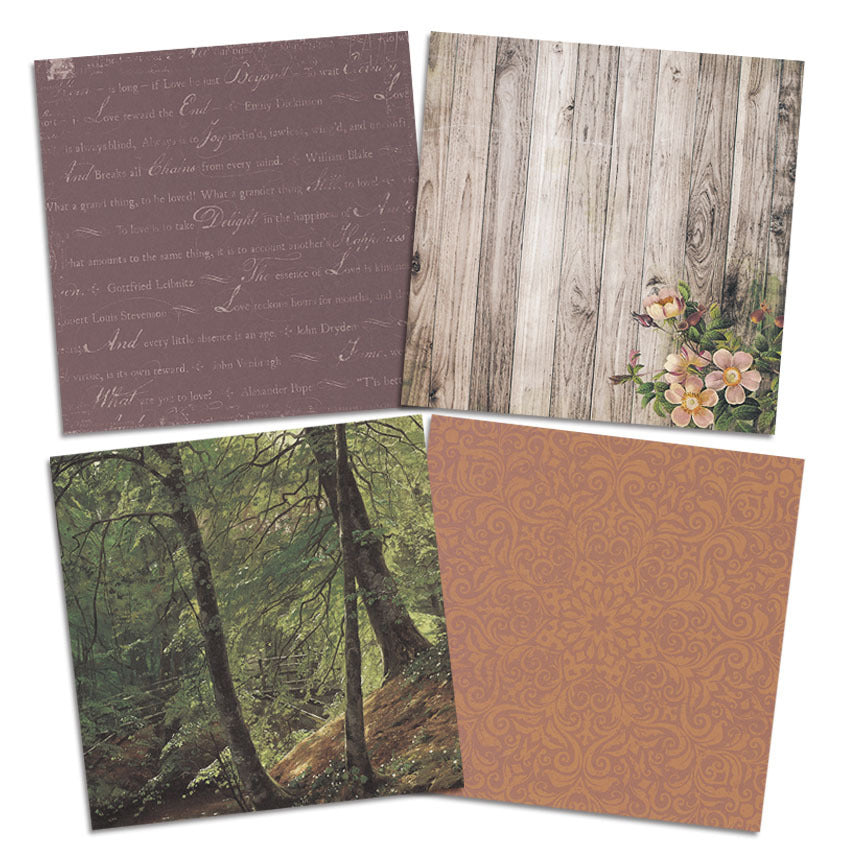 Vintage Pattern Background Paper – 24 Sheets - ViktaShop