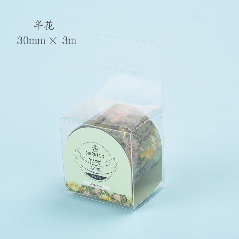 Ancient Style Flowers Bronzing Hand Tape, 3m - ViktaShop