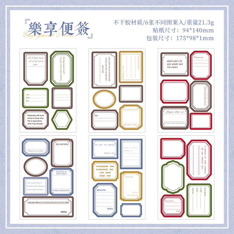 Pegatinas troqueladas con borde retro transfronterizo