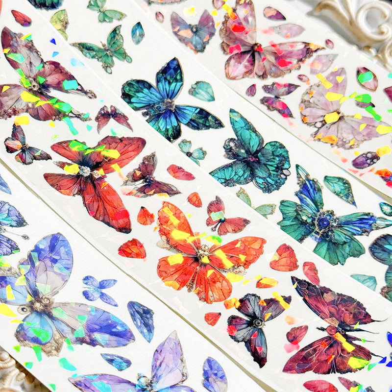 Butterfly Dance Tape – PET Landscape Stickers Roll - 2m - ViktaShop