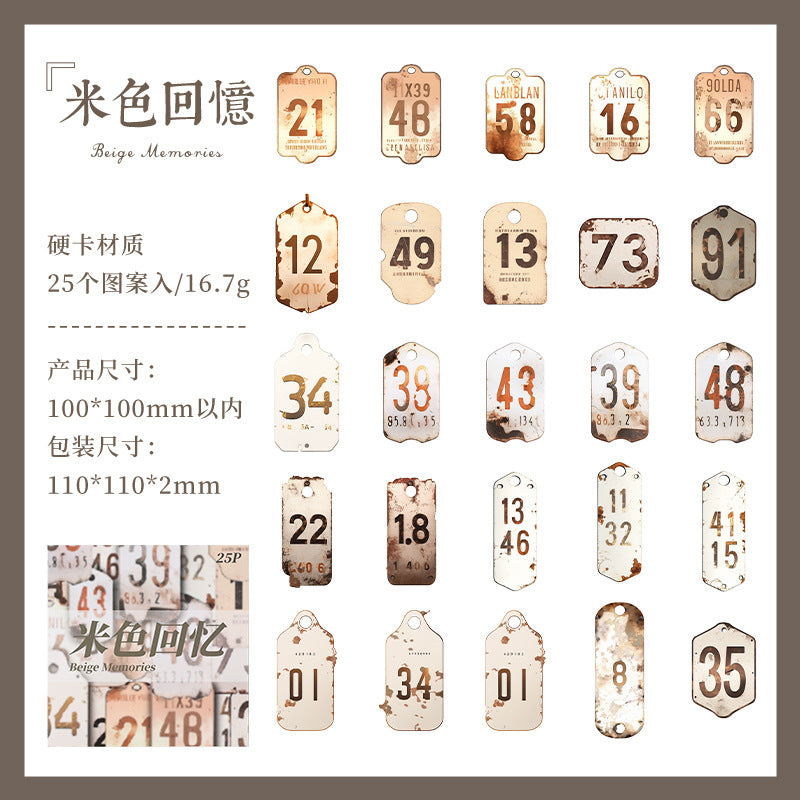 Retro Number Label Stickers – Digital Deconstruction Series - ViktaShop