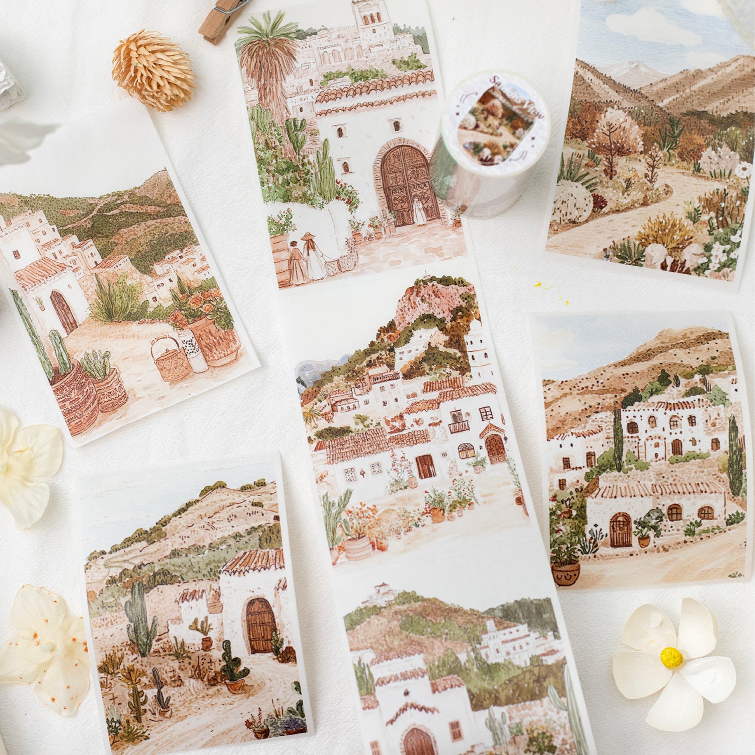 Twilight Washi Tape – Memories of the Journey, World Scenery, 2m - ViktaShop