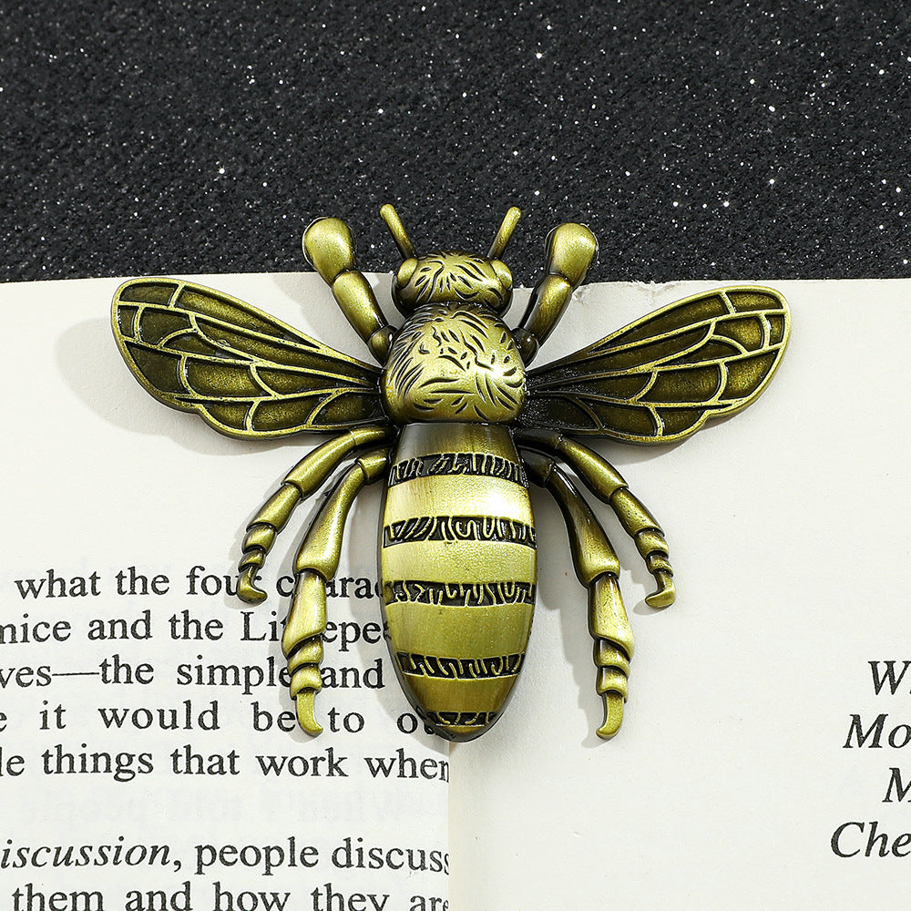 Vintage Metal Bee Bookmark – Antique Bronze Page Clip - ViktaShop