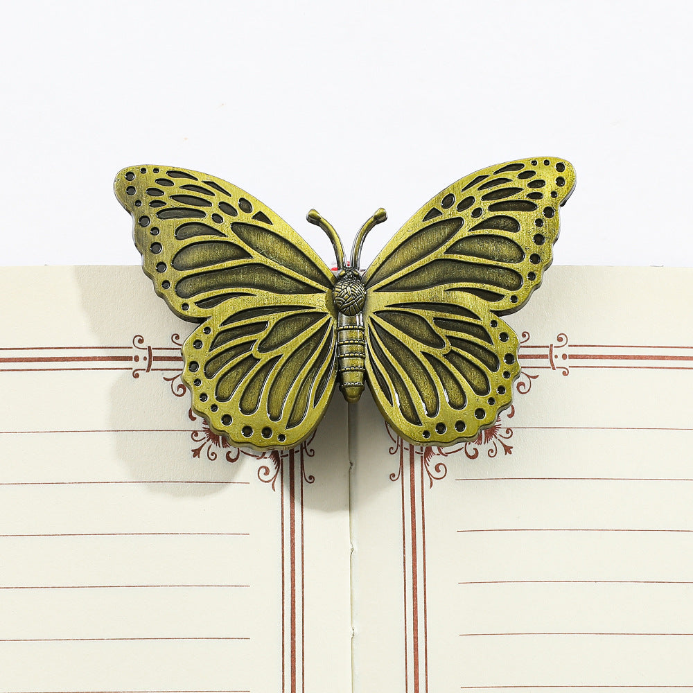 Vintage Metal Butterfly Bookmark – Bronze Page Clip - ViktaShop
