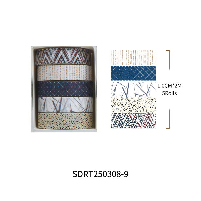 Plain Paper Washi Tape Set – Neutral Collage Series, 12 Options - ViktaShop