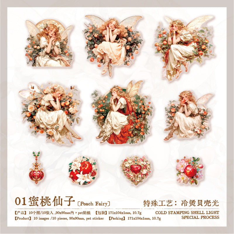 Elf Kingdom Series PET Stickers - 10 Pcs - ViktaShop