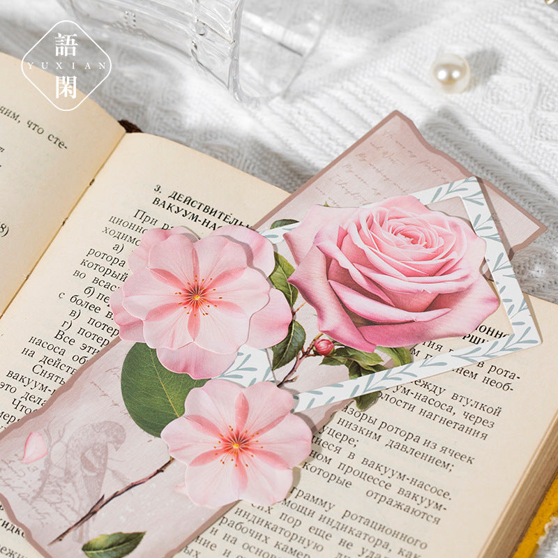 Language Leisure Post-it Notes Quiet Time Series Flower Stickers, 40 Pcs - ViktaShop