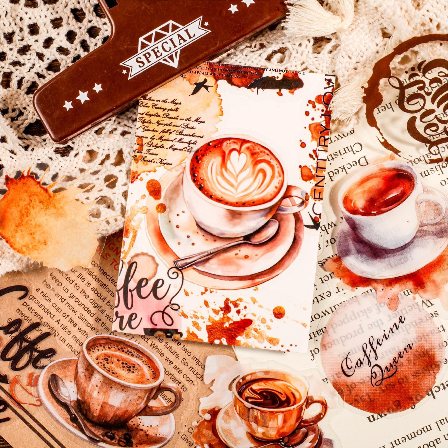 Coffee Sticker Pack - PET - ViktaShop