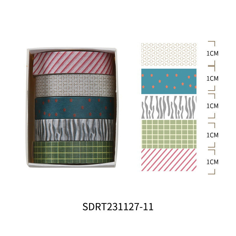 Salt Sunseeker Series – Retro Style Paper Washi Tape Set, 2m - ViktaShop